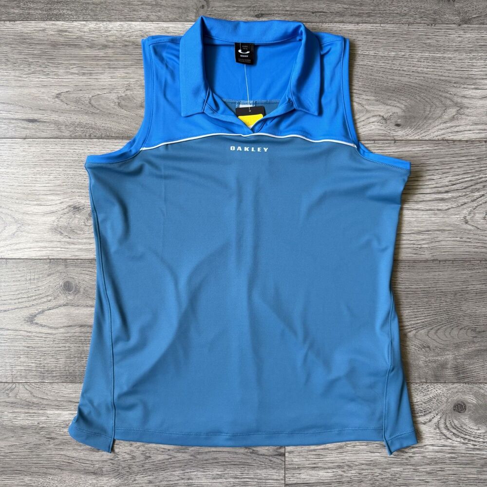 Oakley Women’s Blue Bella Sleeveless Golf Polo - Size Large NWT